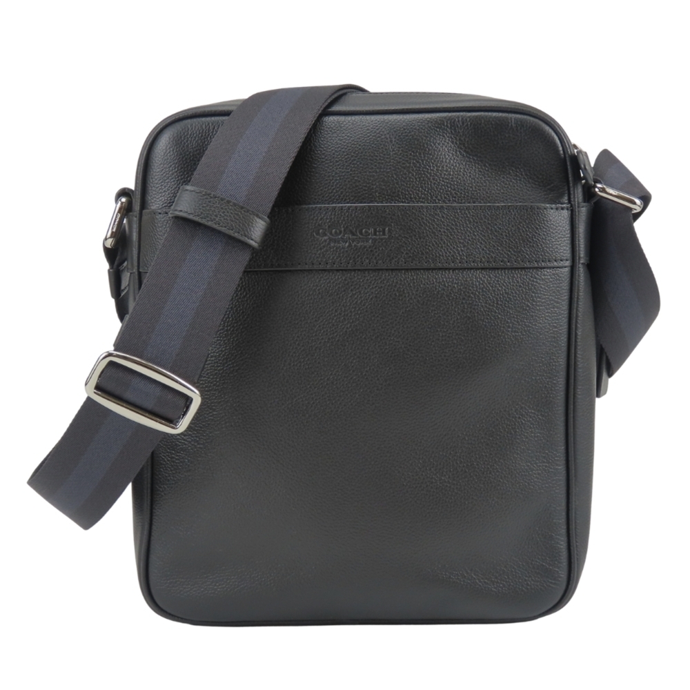 Coach Shoulder Bag F54782 Leather Black Crossbody Men's COACH